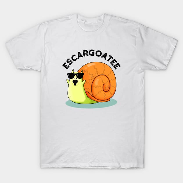 Escargoatee Cute French Snail Escargot Pun T-Shirt by punnybone